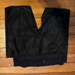 Lululemon Black Camo Leggings with zipper on back